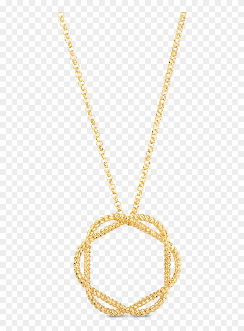 Gold Circle Necklace - Roberto Coin New Barocco Collection Clipart #971699