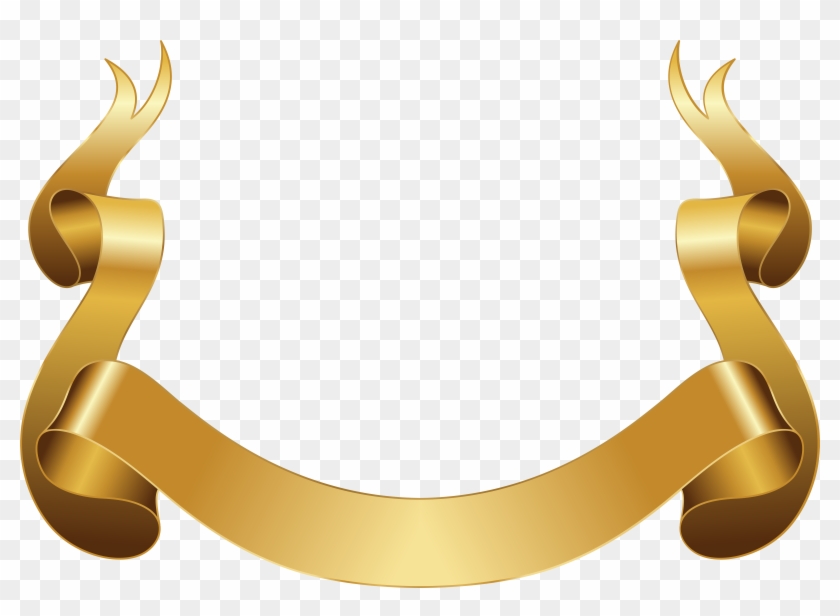 Gold Banner Png - Gold Circle Banner Png Clipart #971742