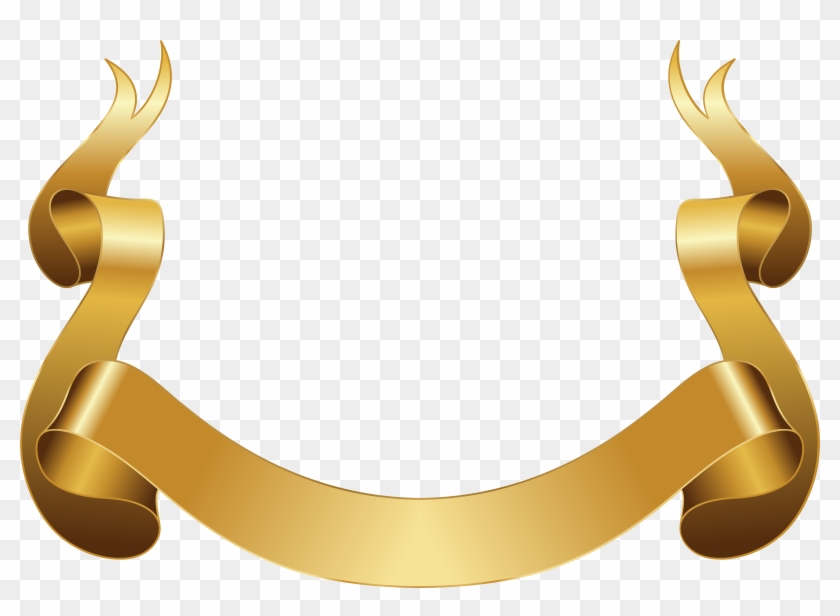 Gold Banner Png - Gold Circle Banner Png Clipart