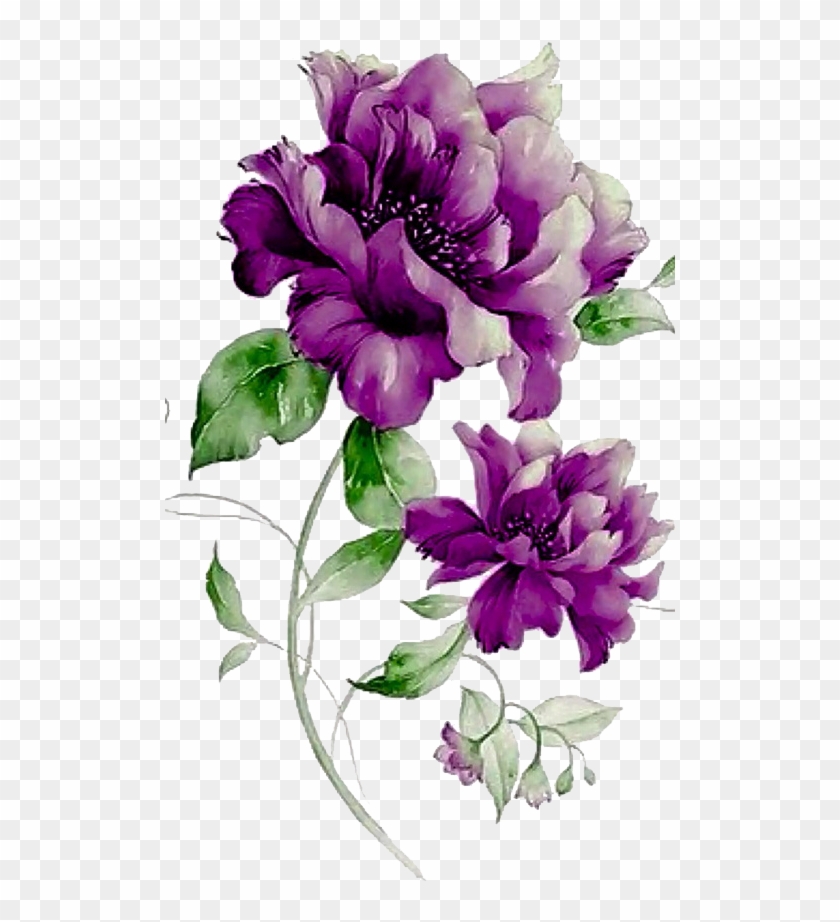 Purple Flowers Png Photo - Purple And Yellow Flowers Background Clipart