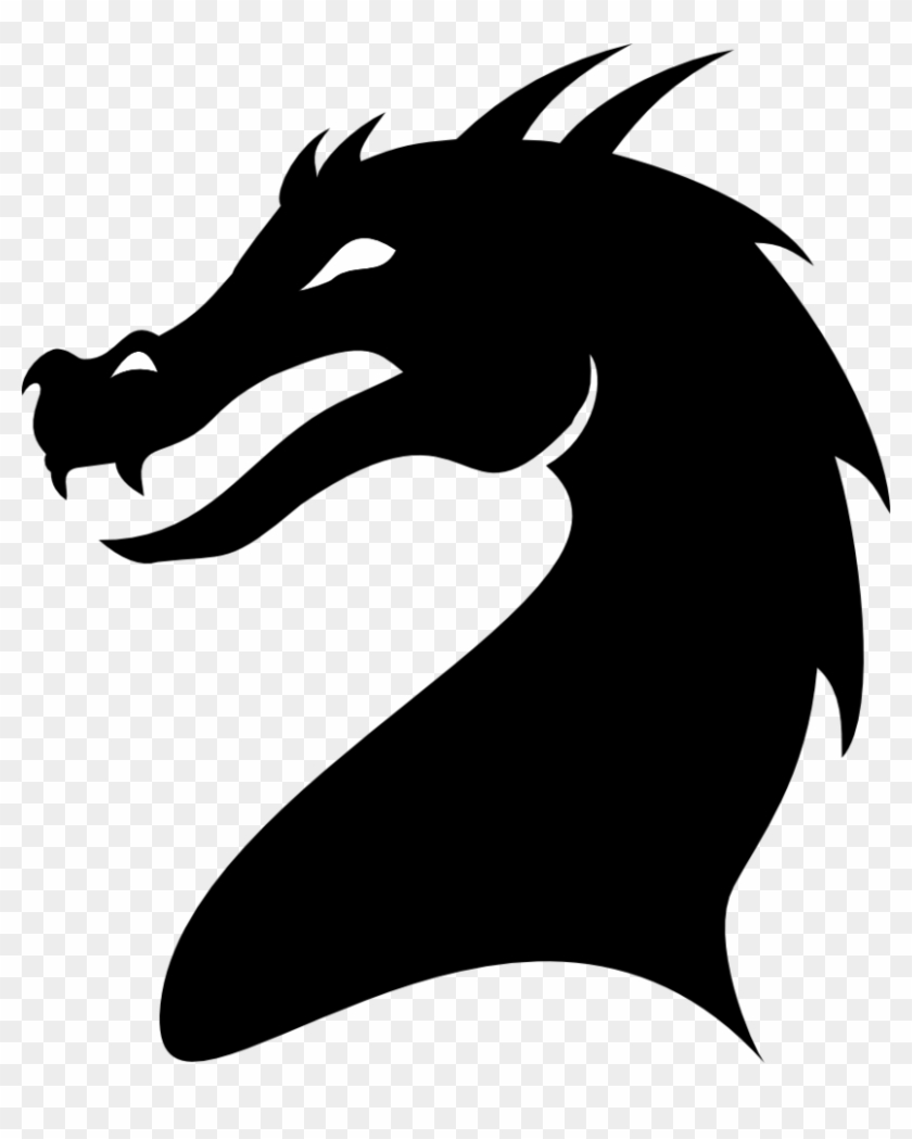 Black Dragon - Black Dragon Head Png Clipart #972339