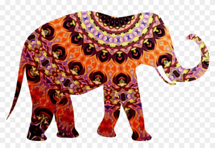 Free Png Download Exotic Brocaded Brown Rust And Or - Elephant Clipart #972373