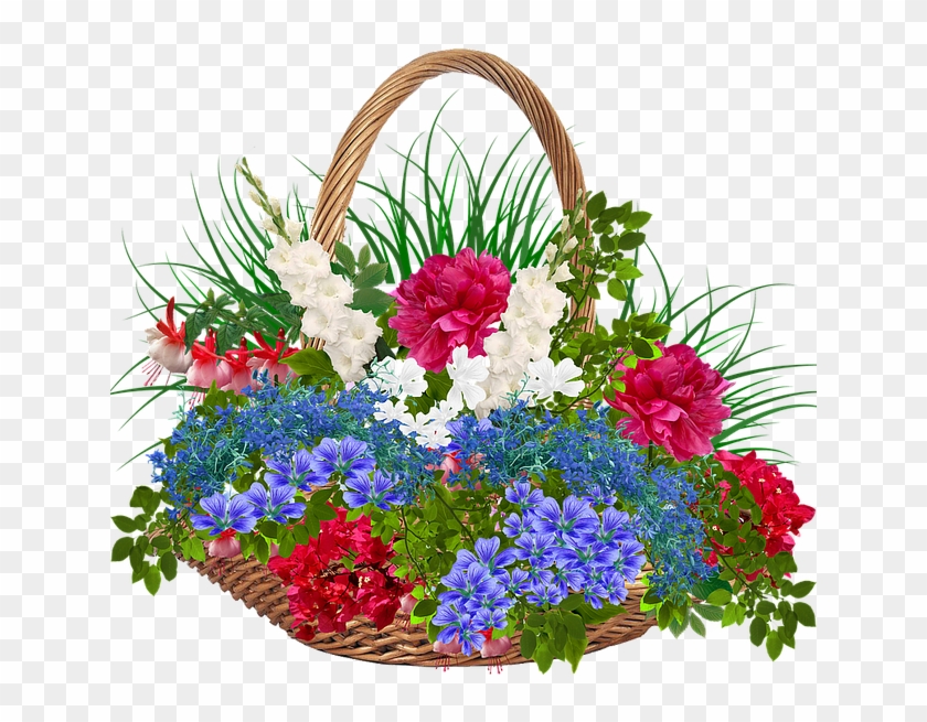 Flower Communion Procession - Basket Of Flowers Transparent Background Clipart
