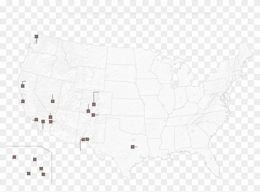 Obama Established National Monuments - Map Without Florida Clipart #972597