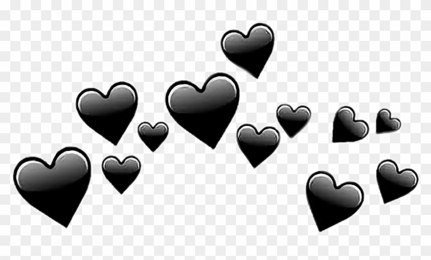 Source - Cdn160 - Picsart - Com - Report - Black Tumblr - Black Hearts Png Clipart #972952