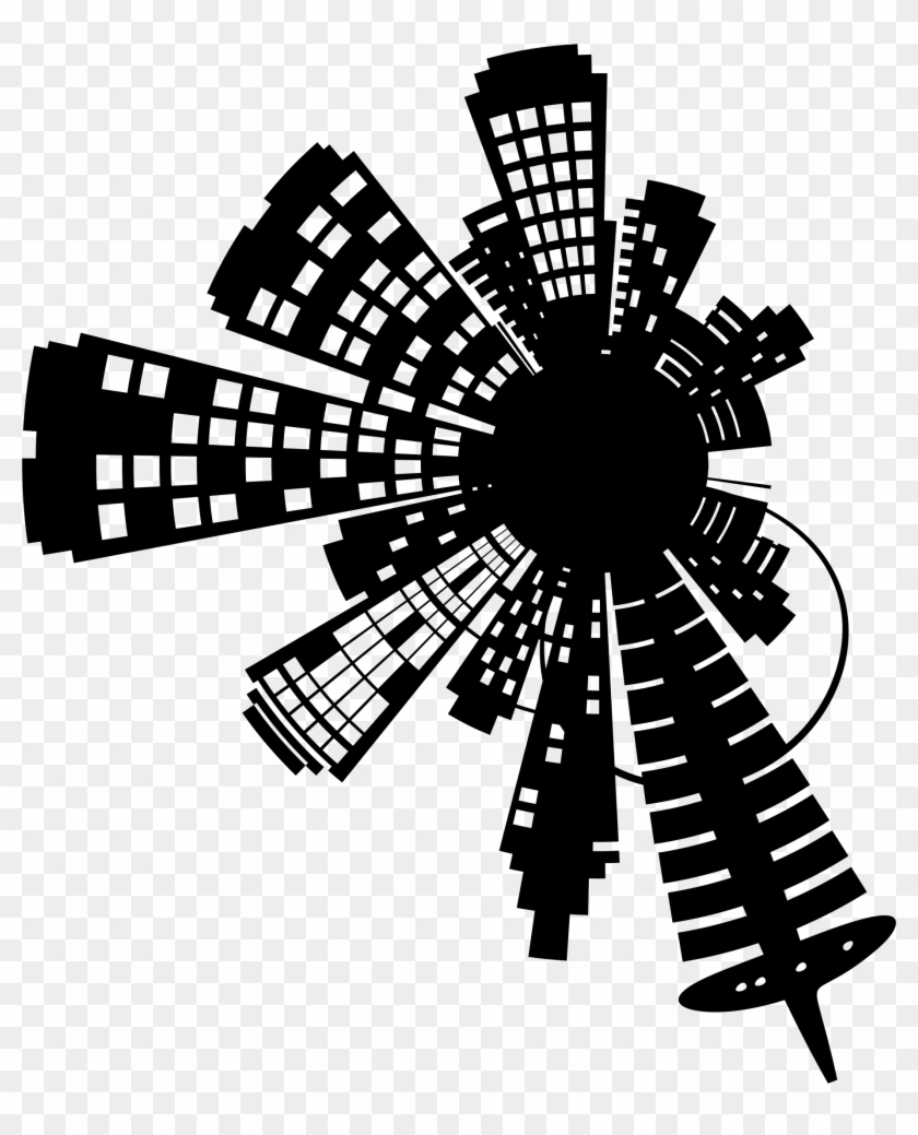 This Free Icons Png Design Of City Skyline Ii Radial Clipart #973003