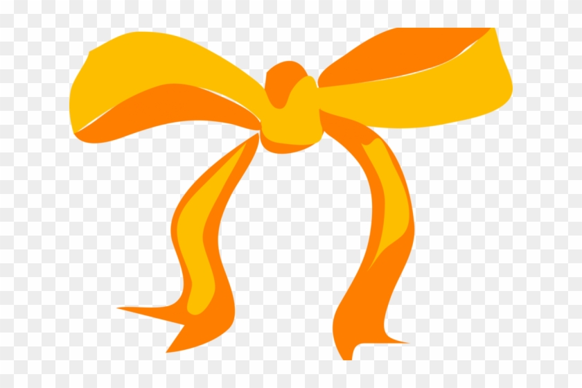 Christmas Ribbon Clipart Yellow Ribbon - Bow Clip Art - Png Download