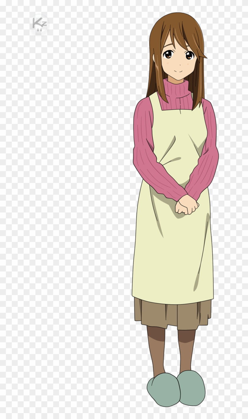 Brown Hair Clipart Mom - Mother Standing Anime - Png Download