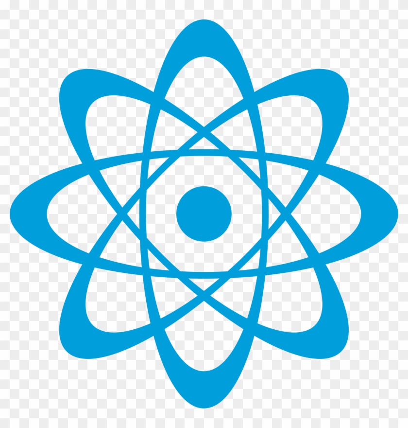 Blue Atom, Transparent Background - Blue Atom Clipart