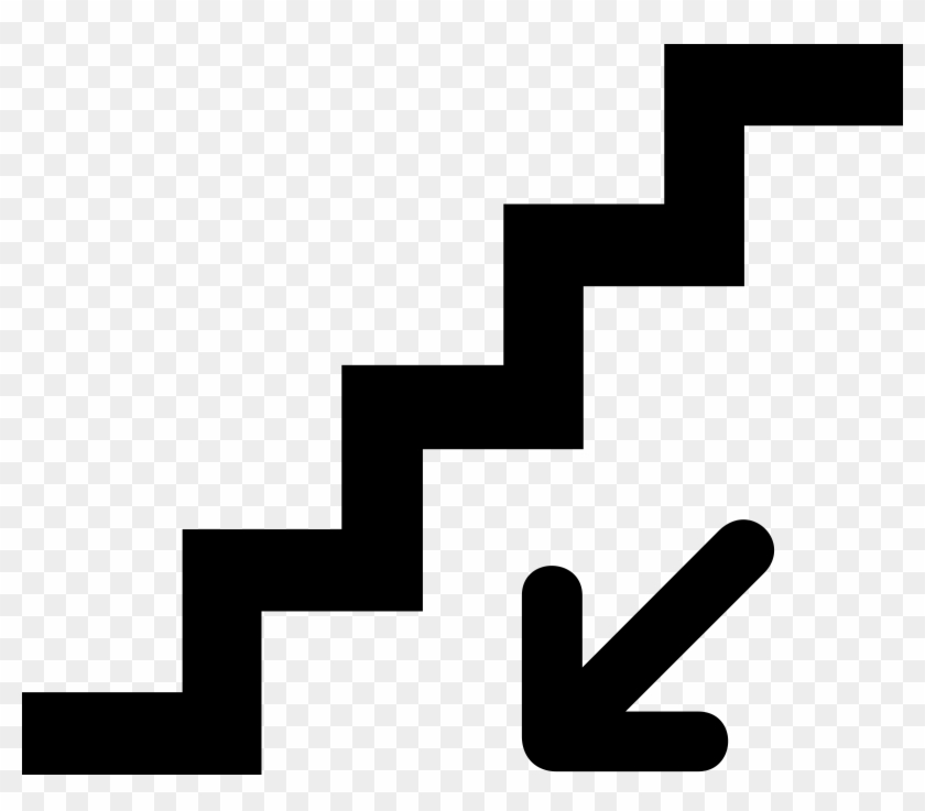 Clip Art Black And White Stock Down Stairs - Down Clipart Black And White - Png Download #974582