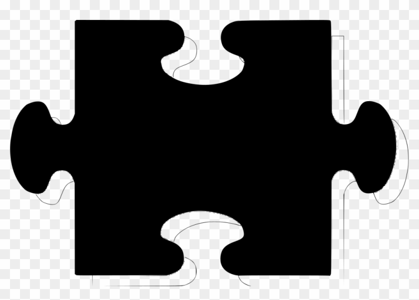 Download Png - Black Silhouette Puzzle Piece Clipart
