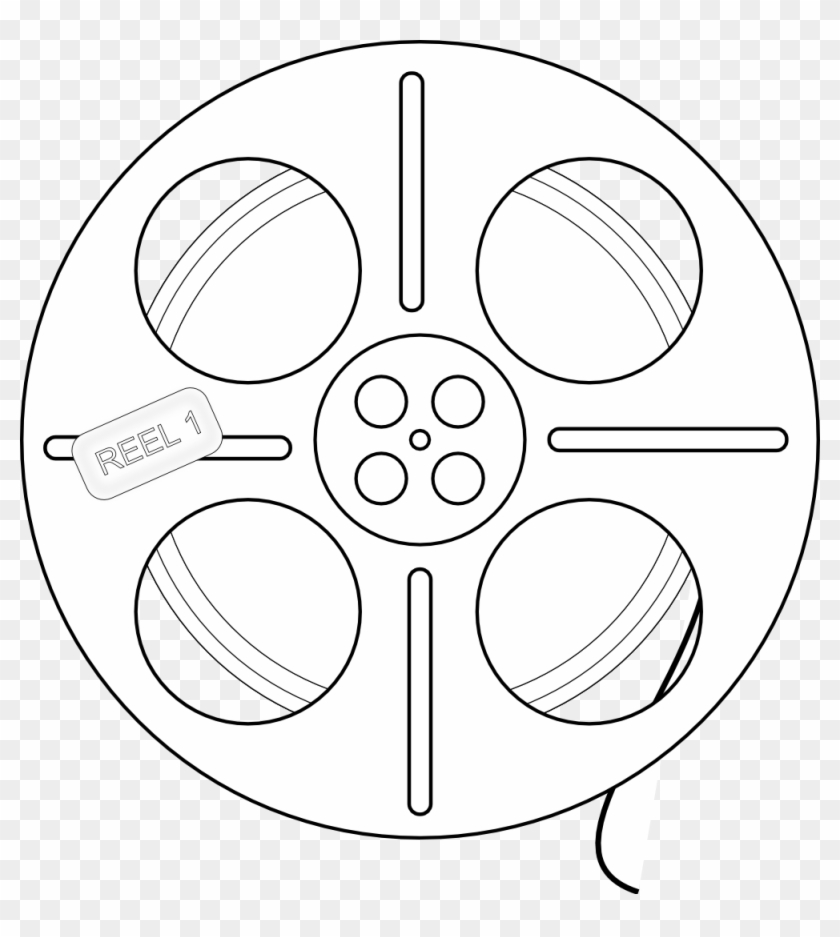 Graphic Black And White Clipartist Net Clip Art Tape - White Film Reel - Png Download #974900