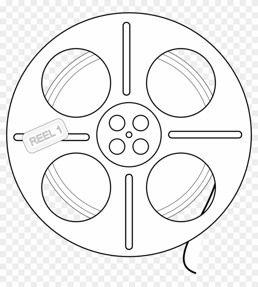 Graphic Black And White Clipartist Net Clip Art Tape - White Film Reel - Png Download #974900