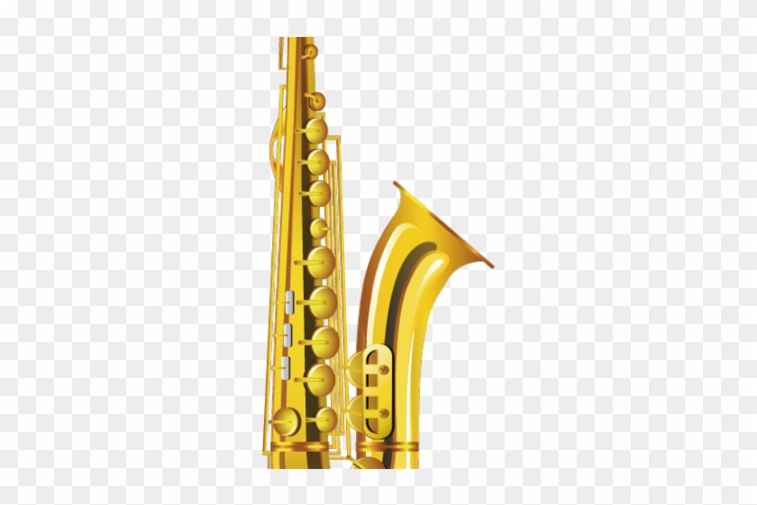 Drawn Saxophone Instrument - Band Instruments For Kiddle School Clipart