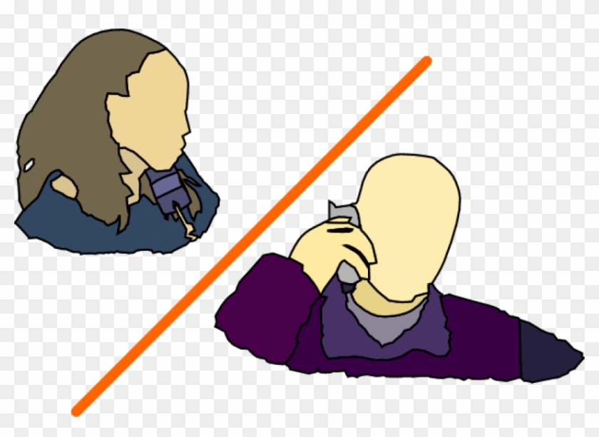 Free Png Download 2 People Talking On The Phone Png - Two People Talking On The Phone Cartoon Clipart