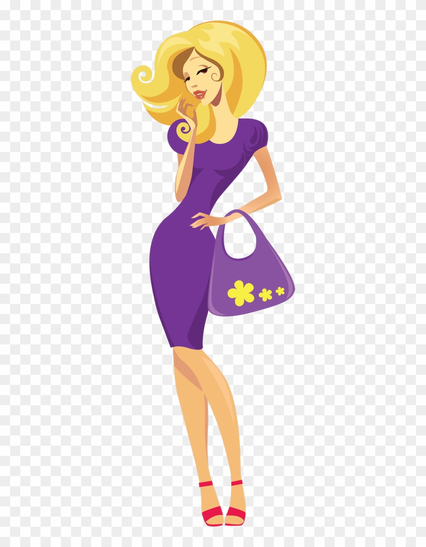 Fashion Girls - - Fashion Girl With Dress Clipart - Png Download #976014