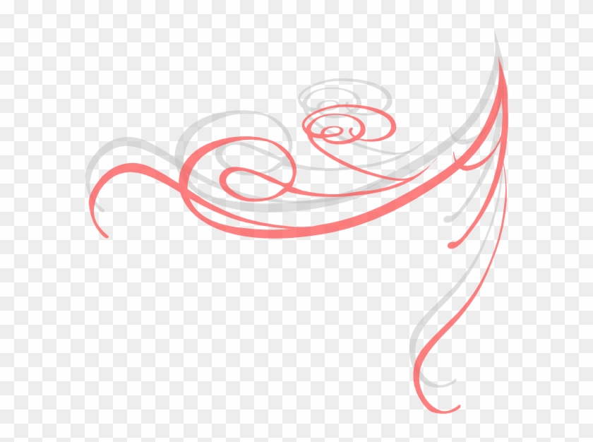 Swirls Clipart Coral - White Swirls Transparent Background - Png Download #976535