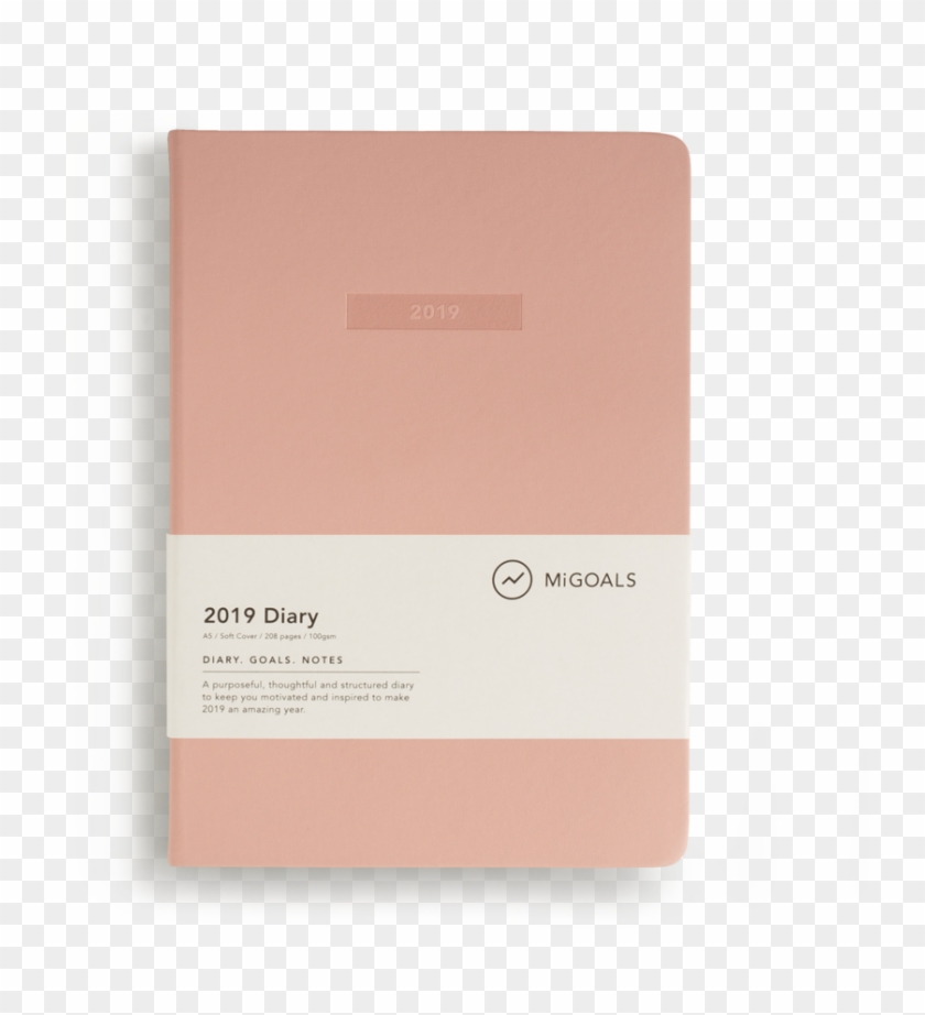 Mi Goals - 2019 Diary - A5 - Soft Cover - Coral , Clipart #976689
