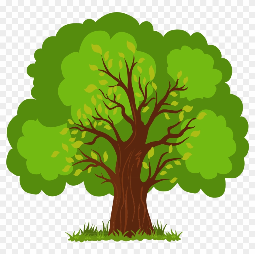 Euclidean Vector Tree Vector Hand Painted Lush Tree - Tree Vector Png Clipart #977154