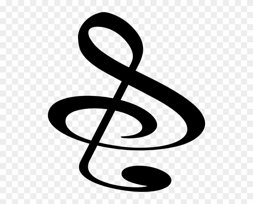 Treble Clef As An S Clipart
