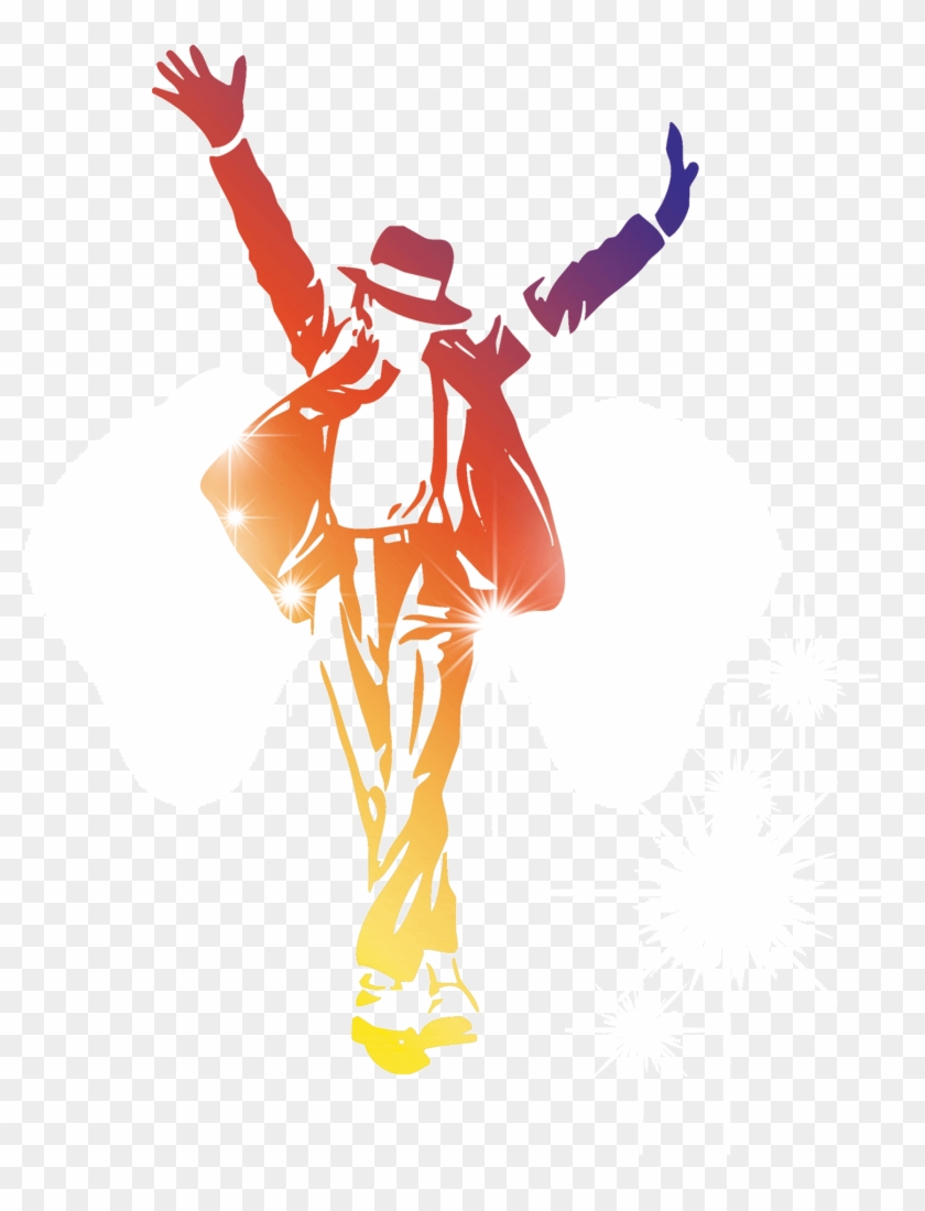 Michael Jackson Clipart Cookie - Michael Jackson Silueta Colores - Png Download #977429