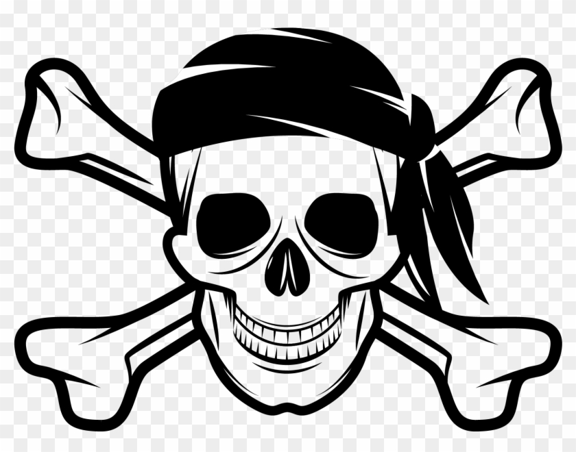 Pirates Skull And Crossbones - Skull And Crossbones Pirate Png Clipart #977792