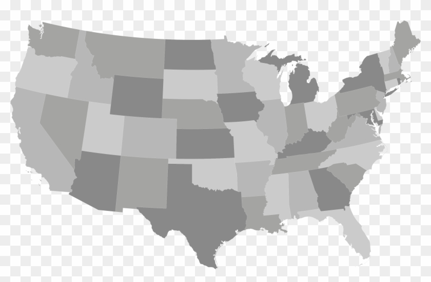 Us-map - Right To Work States 2017 Clipart