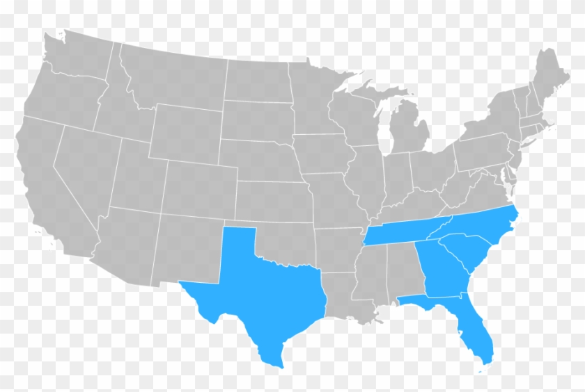 Usa Map South Southeast - 2019 Us Senate Map Clipart