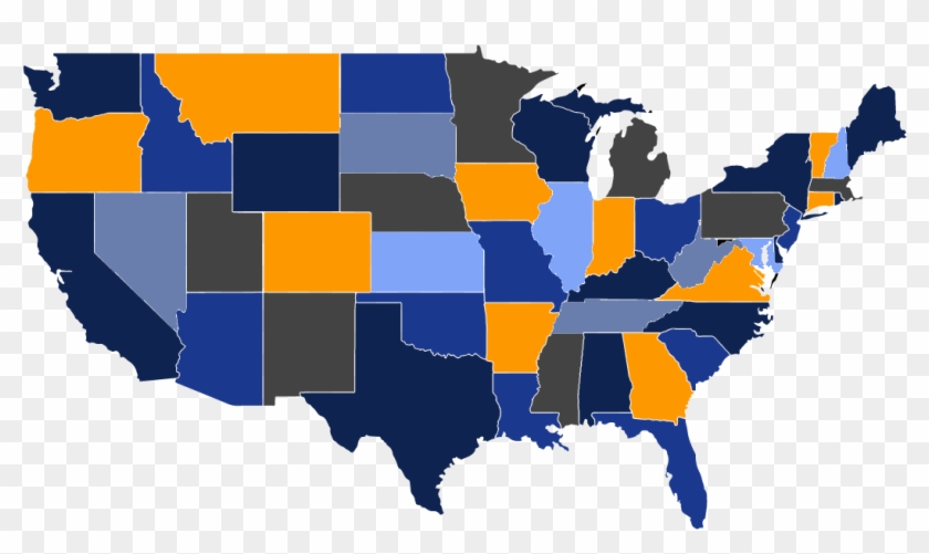 Usa Map Ke Andrews - Recreational Weed States November 2016 Clipart