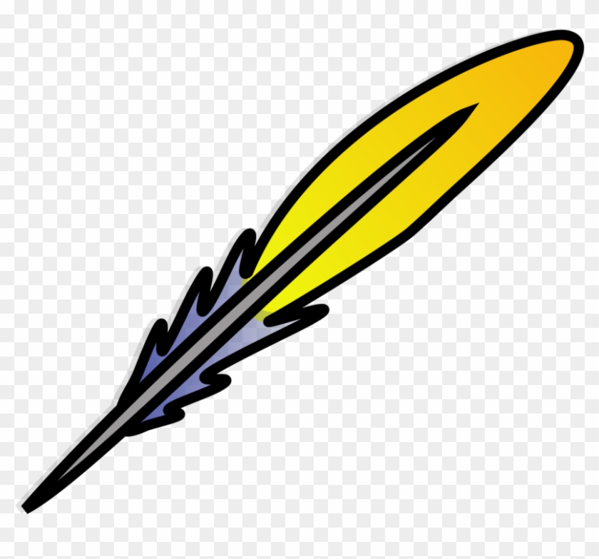 Quill Clipart Writing - Silver Feather Clip Art - Png Download #978253