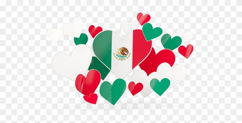 Illustration Of Flag Of Mexico - Pakistan Flag In Heart Shape Clipart