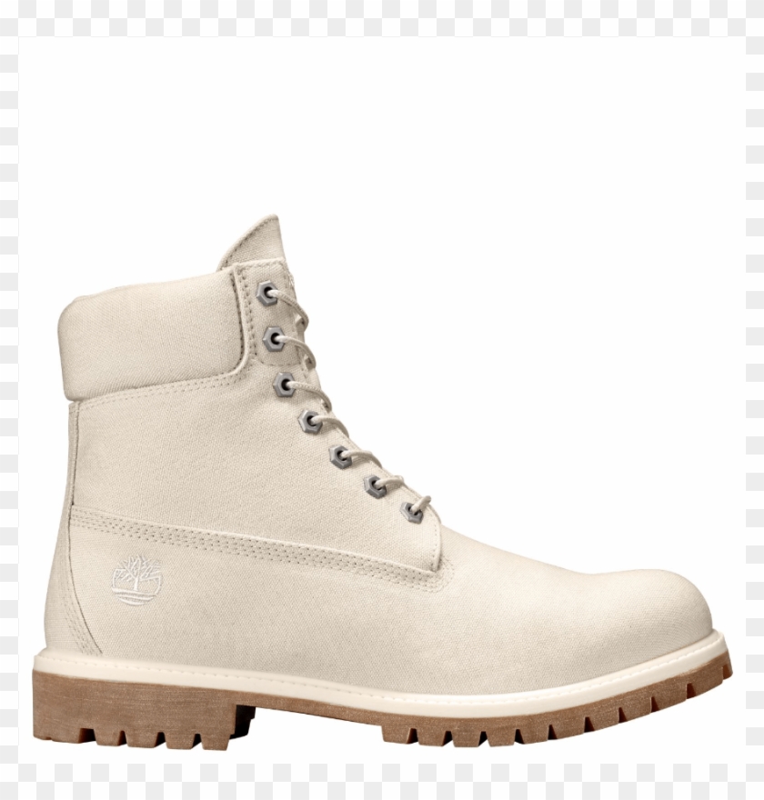 Timberland Men's 6" Premium Thread Canvas Boot Off - Erkek Beyaz Timberland Bot Clipart