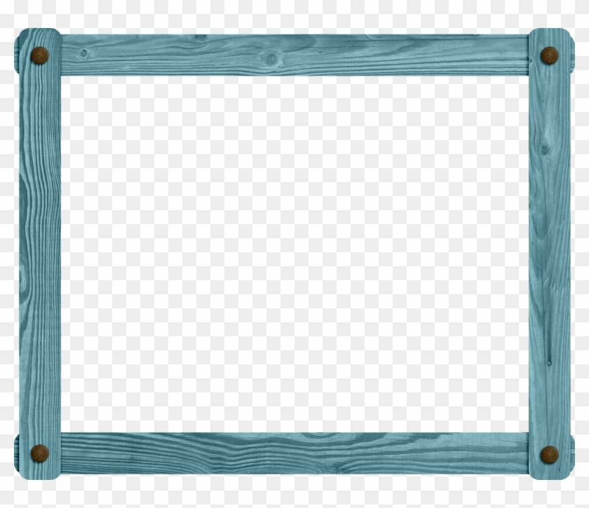 Blue Wood ~~j - Blue Wood Frame Png Clipart #979147