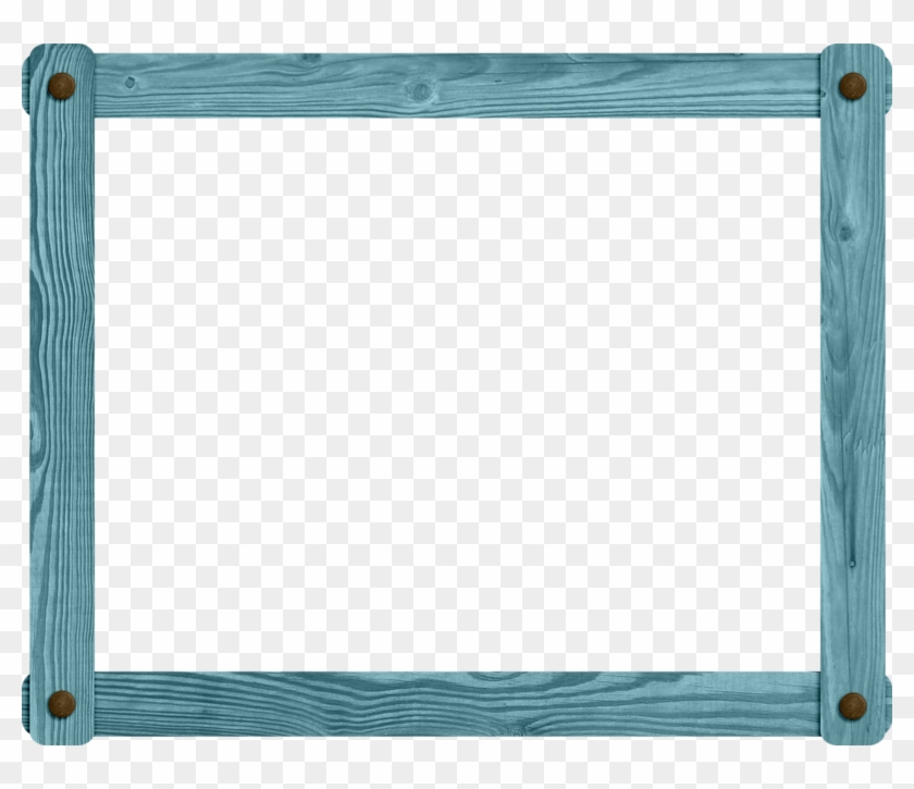 Blue Wood ~~j - Blue Wood Frame Png Clipart