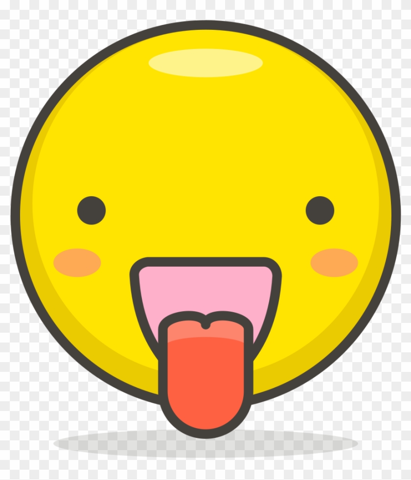 038 Face With Tongue - Wow Face Emoji Png Clipart