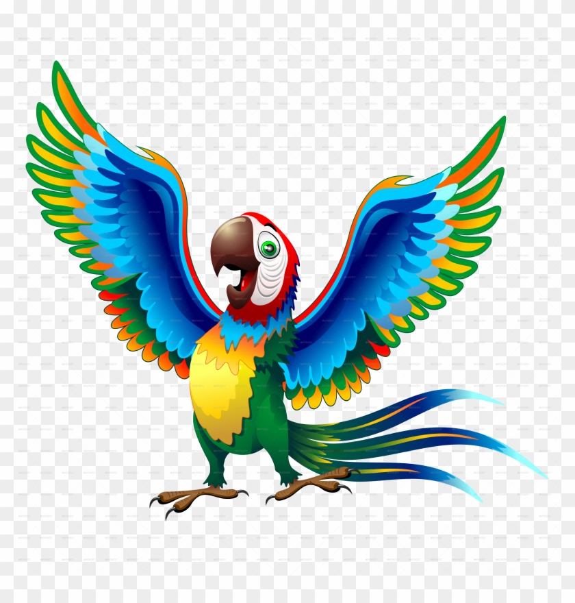 5000 X 5000 4 - Parrot Cartoon Transparent Background Clipart