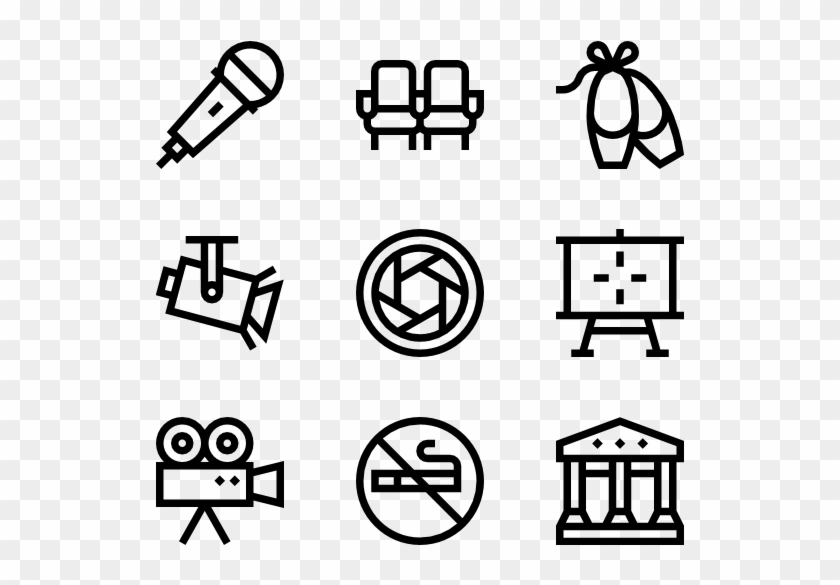 Cinema - Swimming Pool Icons Clipart