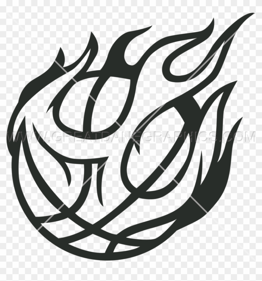 Png Freeuse Library Basketball On Fire - Basketball On Fire Drawing Clipart #983148