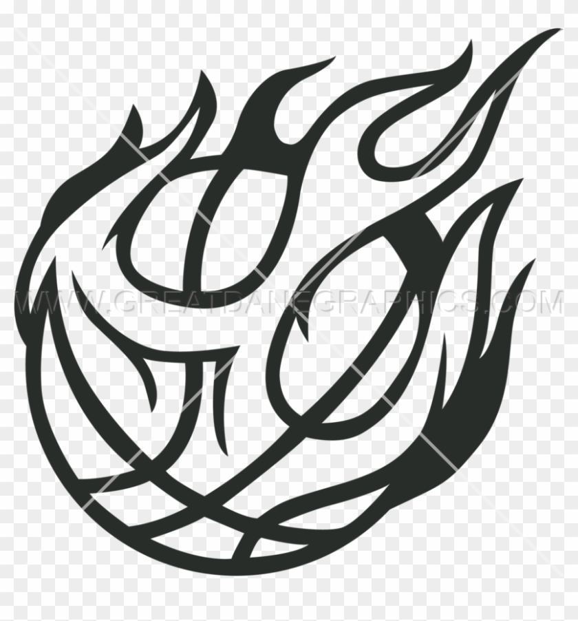 Png Freeuse Library Basketball On Fire - Basketball On Fire Drawing Clipart