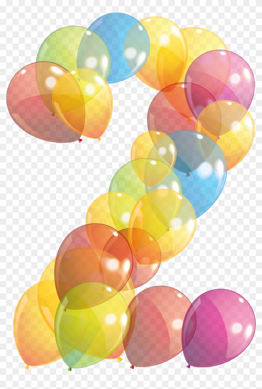 Transparent Two Number Of Balloons Png Clipart Image - Png Transparent Birthday Balloon Png #983872