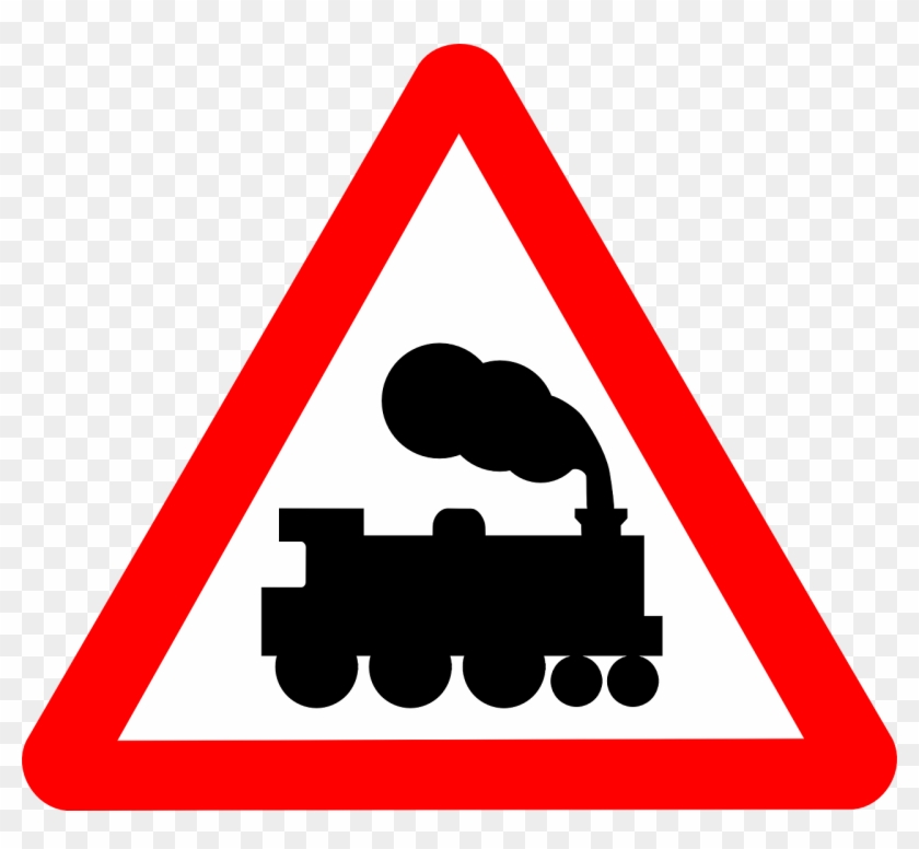 Railway Crossing 960 7 Road Work Signs Uk Clipart 9962 Pikpng