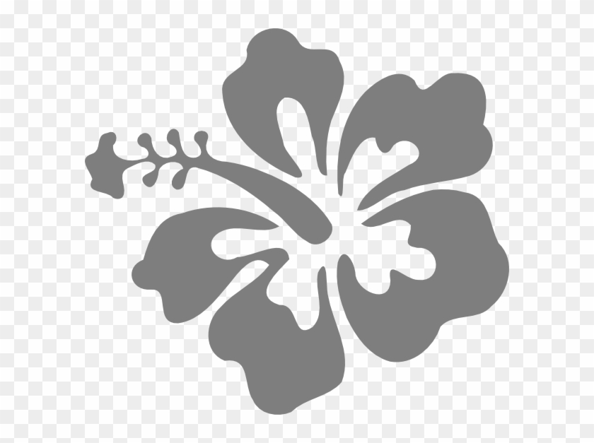Clip Transparent Library Grey Single Clip Art At Clker - Hibiscus Clip Art - Png Download
