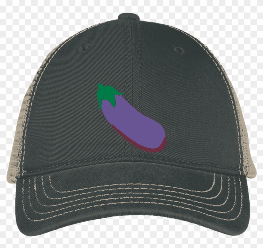 Eggplant Emoji Dt630 District Mesh Back Cap - Baseball Cap Clipart