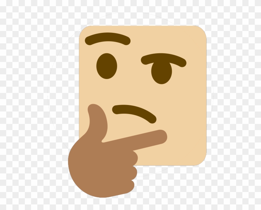 Discord Emojis Transparent - Emoji Pensativo Meme Png Clipart