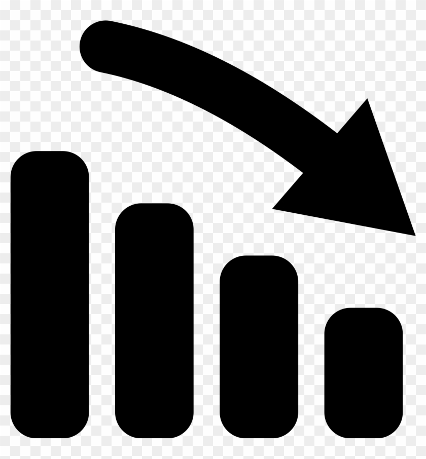 Banner Black And White Download File Simpleicons Business - Chart Arrow Down Icon Clipart