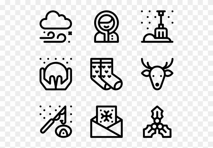 Winter - Family Line Icon Png Clipart