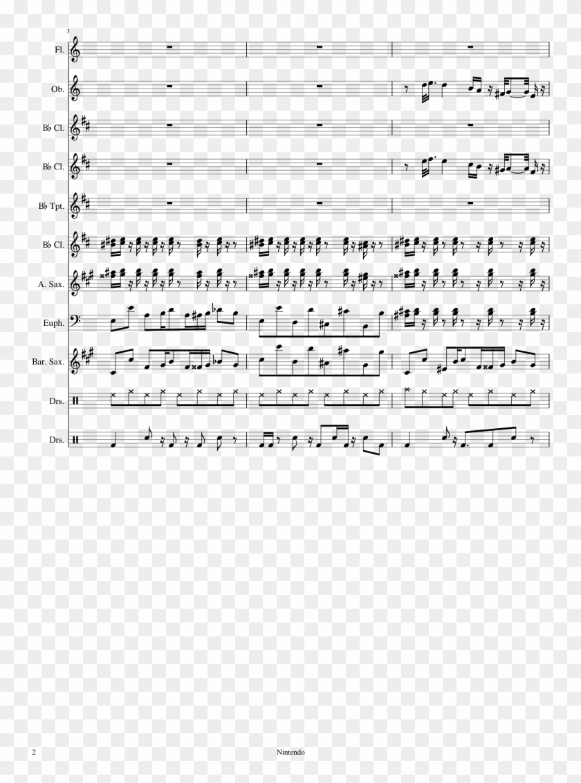Waluigi Pinball Sheet Music Composed By Composed By - Waluigi Pinball Sheet Music Trumpet Clipart #986693