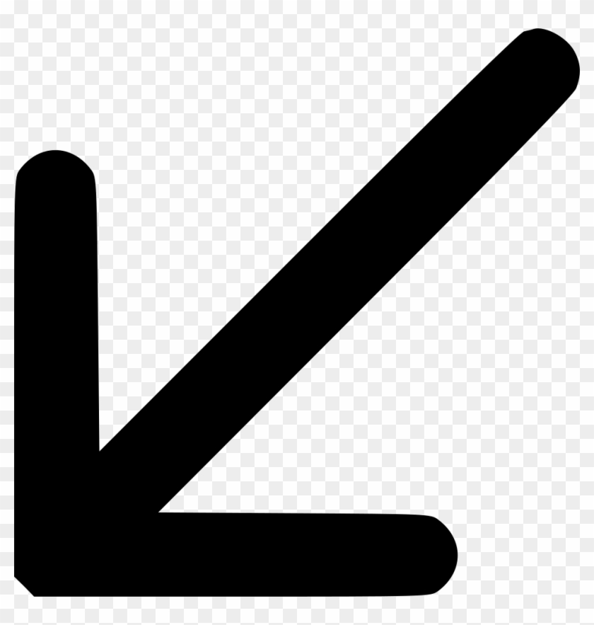 Png File Svg - Arrow Facing South West Clipart