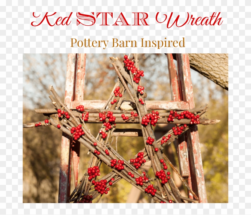 Red Star Wreath Knockoff - Decoration Clipart