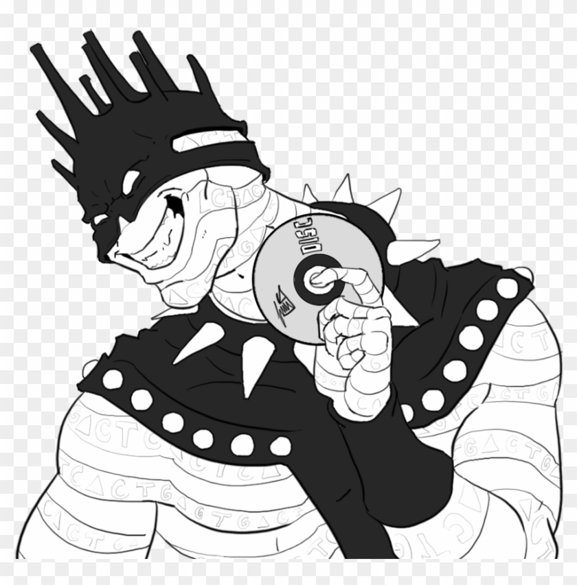 Black Black And White Cartoon Fictional Character Head - Base Para Cesto De Fio De Malha Acrílico Clipart